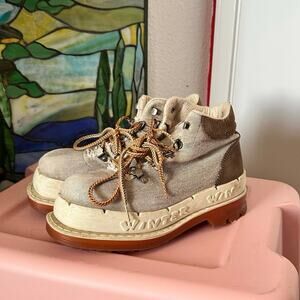 vintage sideout winter win snow platform boots